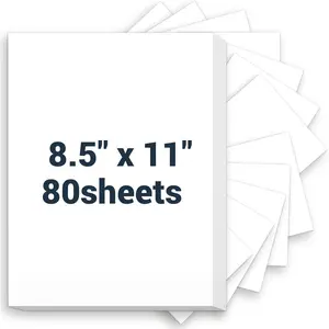 Cardstock Paper, White Cardstock 8.5x11, 80 Sheets Card Stock, 200GSM Thick Printer Paper 8.5x11, White Blank Card Stock Paper for Chipboard, Craft, Greeting Cards, DIY Cards, Wedding Invitation