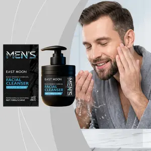 Men's Refreshing Face Wash Gentle Cleanser Hydrates Skin Dense Foam Non-Stretchy 100g/3.53oz, Moisturizing Foaming Soap for Daily Use