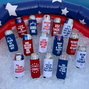4th of July Can Cooler Unhinged Roulette Pack - Funny Drink Coolers