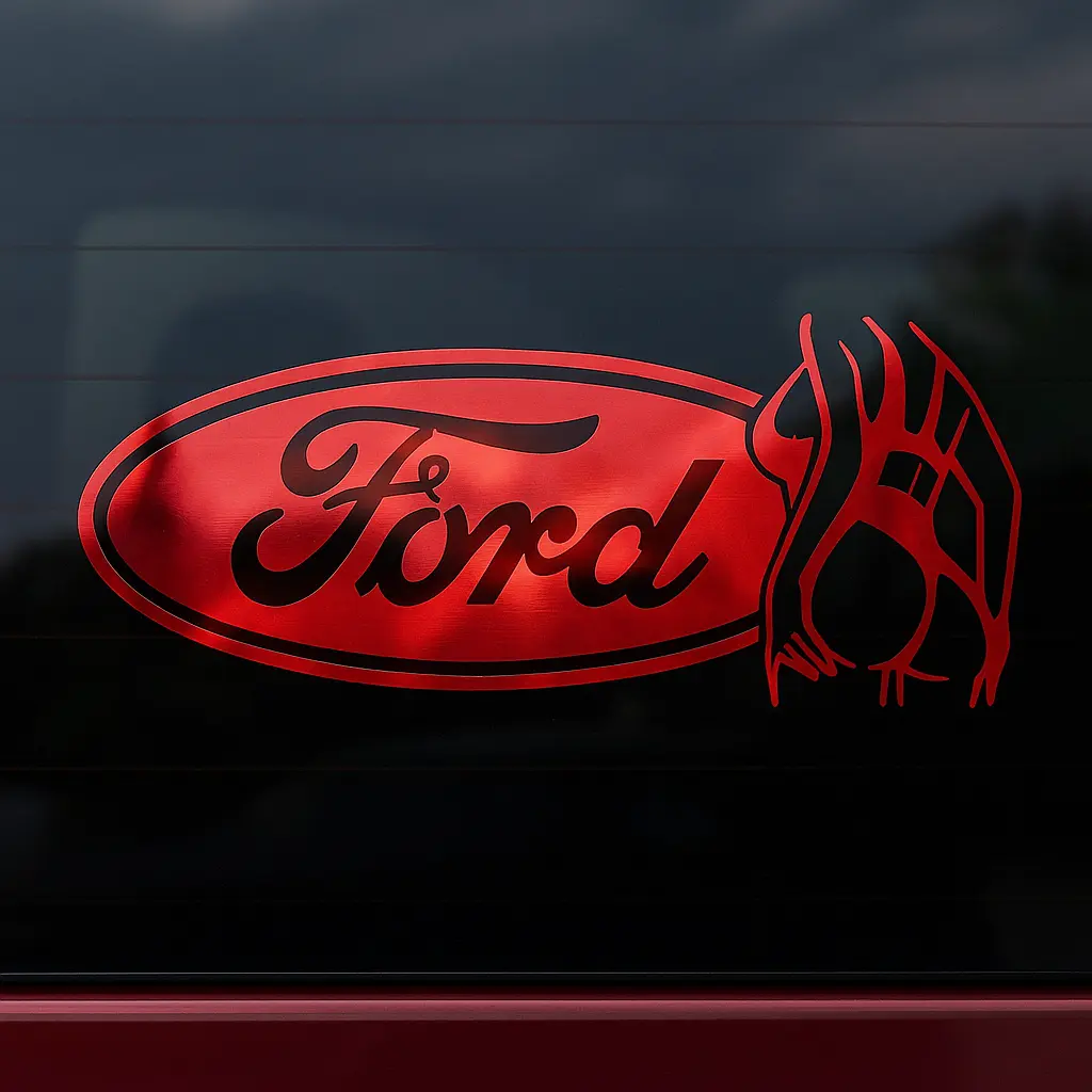 Ford Girl Butt Decal in Many Colors and multiple Sizes, Easy Application Clear Transfer Tape Truck Sticker Car Vehicle Decoration Automotive Accessories