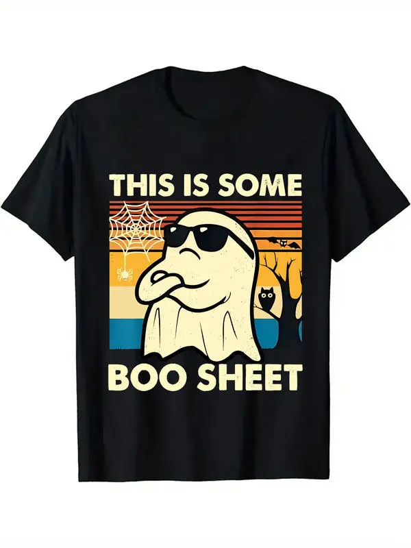 Funny Halloween Shirts For Men, This is Some Boo Sheet Ghost Retro Funny Halloween Men Women T-Shirt Menswear - Available from size S to 5XL-1
