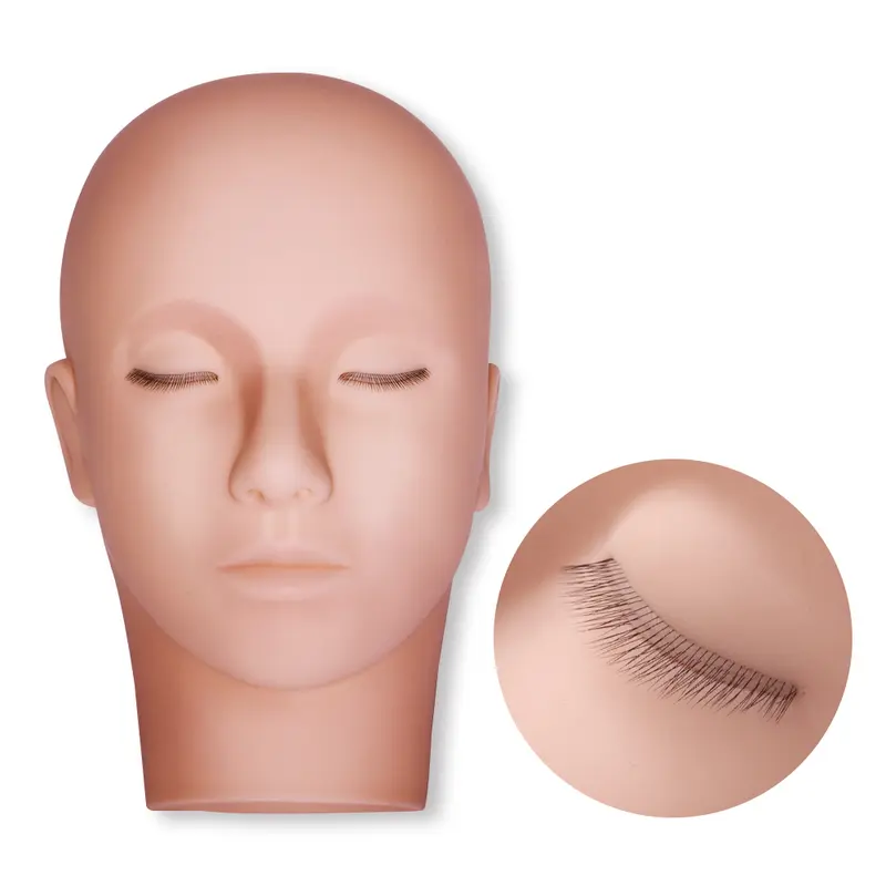 VEYES Lash Mannequin Head 3 Layered Lash Head for Russian Volume Lash Practice
