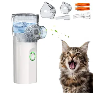 Portable nebulizer - Handheld mesh nebulizer, pet nebulizer, can be charged via USB interface, comes with a nebulizer nozzle, equipped with mask replacement parts suitable for both children and adults, suitable for travel and home use.
