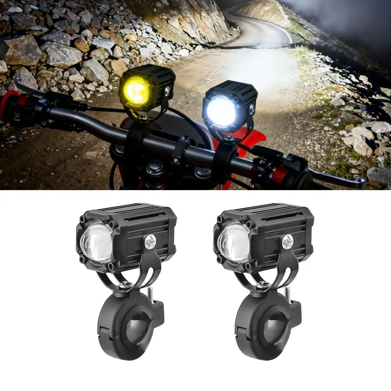 Motorcycle LED Light, Multiple Light Modes, Strobe Light, Beautiful and Practical, Wide Range of Illumination, Contains Multiple Lighting Options to Meet the Needs of Nighttime Travel and Daily Use, Suitable for a Variety of Models, Motorcycle Lights