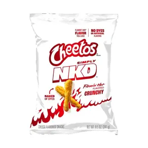 Hot Cheetos Simply NKD Flamin Hot Crunchy Flavor - 1 Bag 8.5 oz No Artificial or Dye