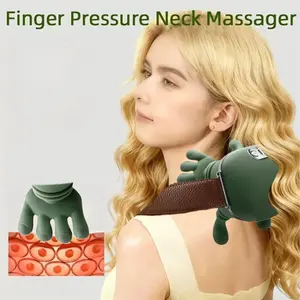 Biomimetic five finger massage head, shoulder, neck massager, Neck shoulder relaxer, wireless portable design, 3-speed adjustment function, suitable for offices, low head enthusiasts, perfect gift for the elderly