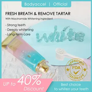 Bodyaccel Niacinamide Toothpaste - Whitening Toothpaste - Niacinamide Intensive Whitening Toothpaste - Fresh Breath Toothpaste - Remove Tooth Stains Oral