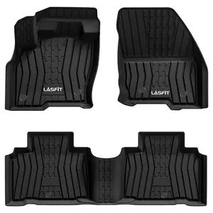 Lasfit Custom TPE Floor Mats, Car Interior Accessory, Fit for 2016-2018 Lincoln MKX, 1st & 2nd Row Seats