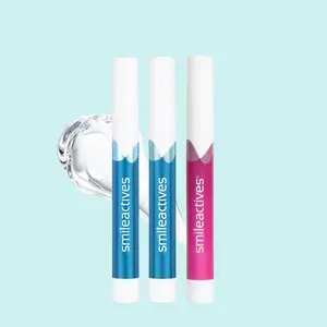 Smileactives Teeth Whitening 3-Pen Bundle for Whiter Smile, Fast Tooth Whitener and Stain Remover with Precision Brush Tip, Dental Quality Whitening Gel, Travel Pen, Easy to Use 3-0.11 fl oz Pens, Stocking Stuffers Idea for Men & Women