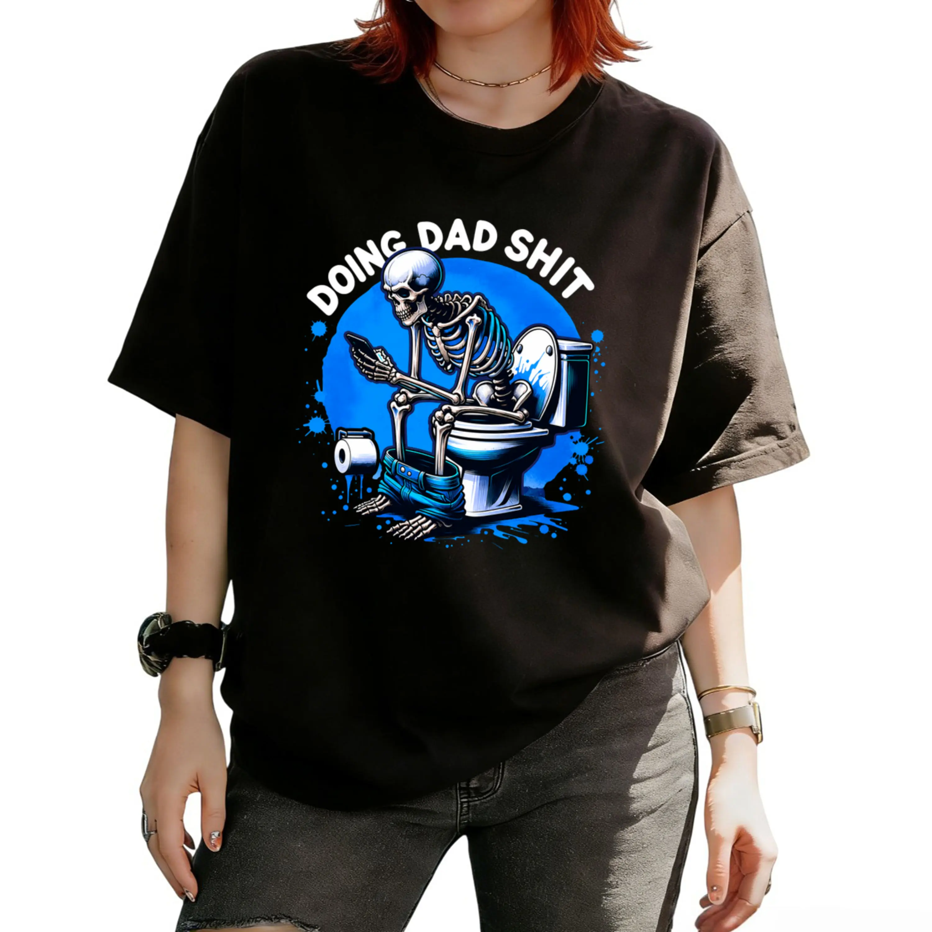Do Dad Shit Dad Jokes Steel Frame Snowmobile Dad Funny Dad Father'S Day T-Shirt
