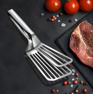 2-Piece stainless steel cutlery holder - versatile kitchen tool for easy handling of buffets, fish, steaks, breads, salads, and desserts - durable, rust-resistant, ergonomic design for easy presentation and preparation of food Dinner Dishware