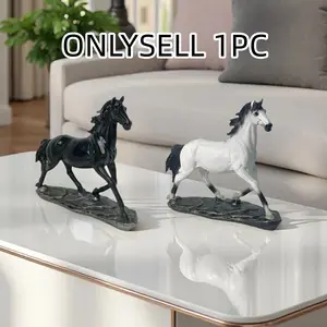 1pc, Elegant Horse Sculpture | Vintage Horse Ornament | Horse Decor | Animal Figurine, Resin Craft Statue, Indoor Decor, Tabletop Ornament, Home Living Room Decor, Bedroom Decor, Study Decor, Bar Decor, Office Desk Decor, Perfect Gift