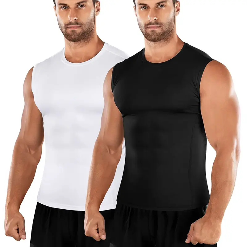 Men's 2-Pack Quick Dry Breathable Athletic Sportswear Sleeveless Sports Vests - Dry Fit Base Layer Undershirts for Running, All-Season Sports (Sizes 2XL, 3XL)