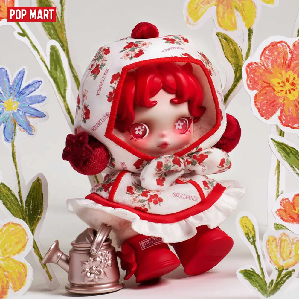 POP MART SKULLPANDA Amid Flowers Plush Doll Pendant,summerwins