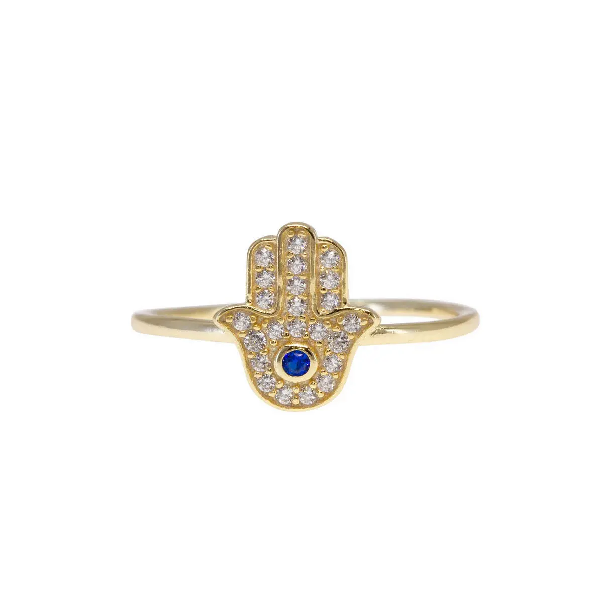 Guiding Hand Pavé Hamsa Ring