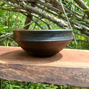 Dark Forest Bowl – Handmade Ebonized Maple #116