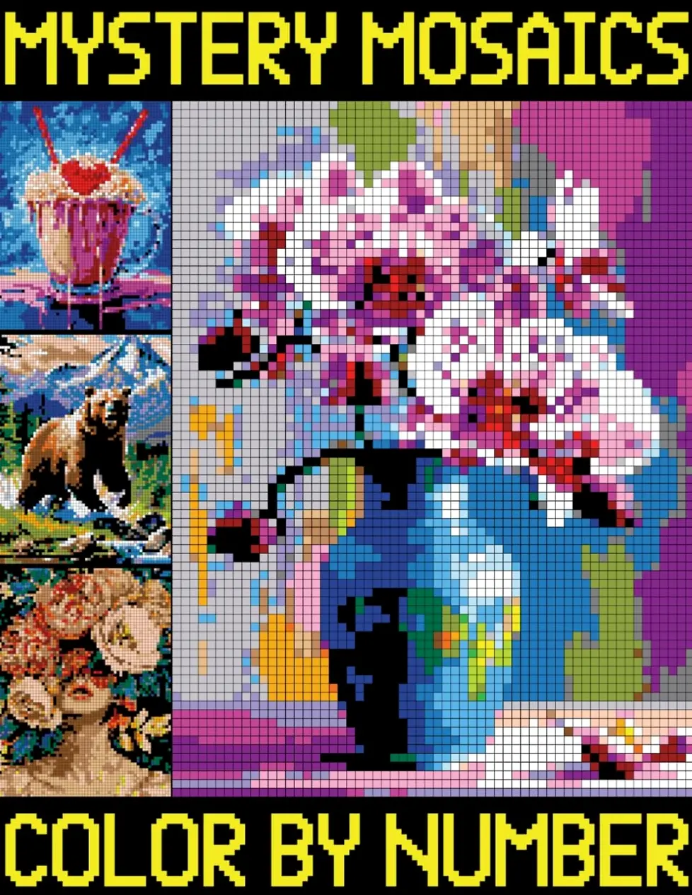 Mystery Mosaic Color By Number: Simple Pixel Art Book for Beginners, Color Quest to Reveal Hidden Pictures