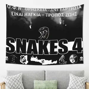 Snake Graphic Aesthetic Wall Tapestry Bold Polyester Hanging Decor for Bedroom Living Room Gaming Space Trendy Gift