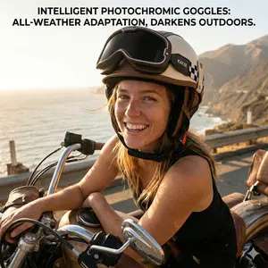 Vintage Half Shell Motorcycle Helmet DOT Approved with Goggles and Face Bandana Gift for Cruiser Biker