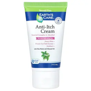 Earth's Care Anti-Itch Cream, with Shea Butter and Almond Oil, 2.4 oz (68 g) | HSA/FSA Eligible