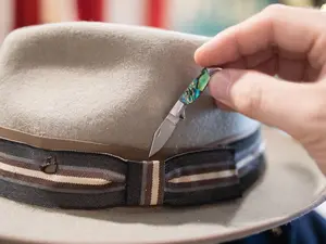 Compact Folding Hat Knife – Pearl Handle Western Hat Accessory For Men and Woman!