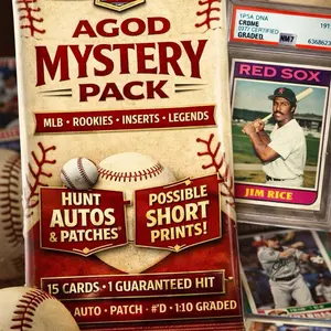 AGOD MLB Mystery Pack  15 Cards  1 Guaranteed Hit! Auto / Patch / #’d + 1:10 Graded Vintage to Modern
