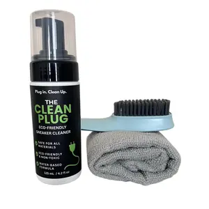 The Clean Plug Eco-Friendly Sneaker Cleaner for Suede Mesh Leather Canvas Fast Results Travel Size Shoe Footwear Restorer Parent Tactical
