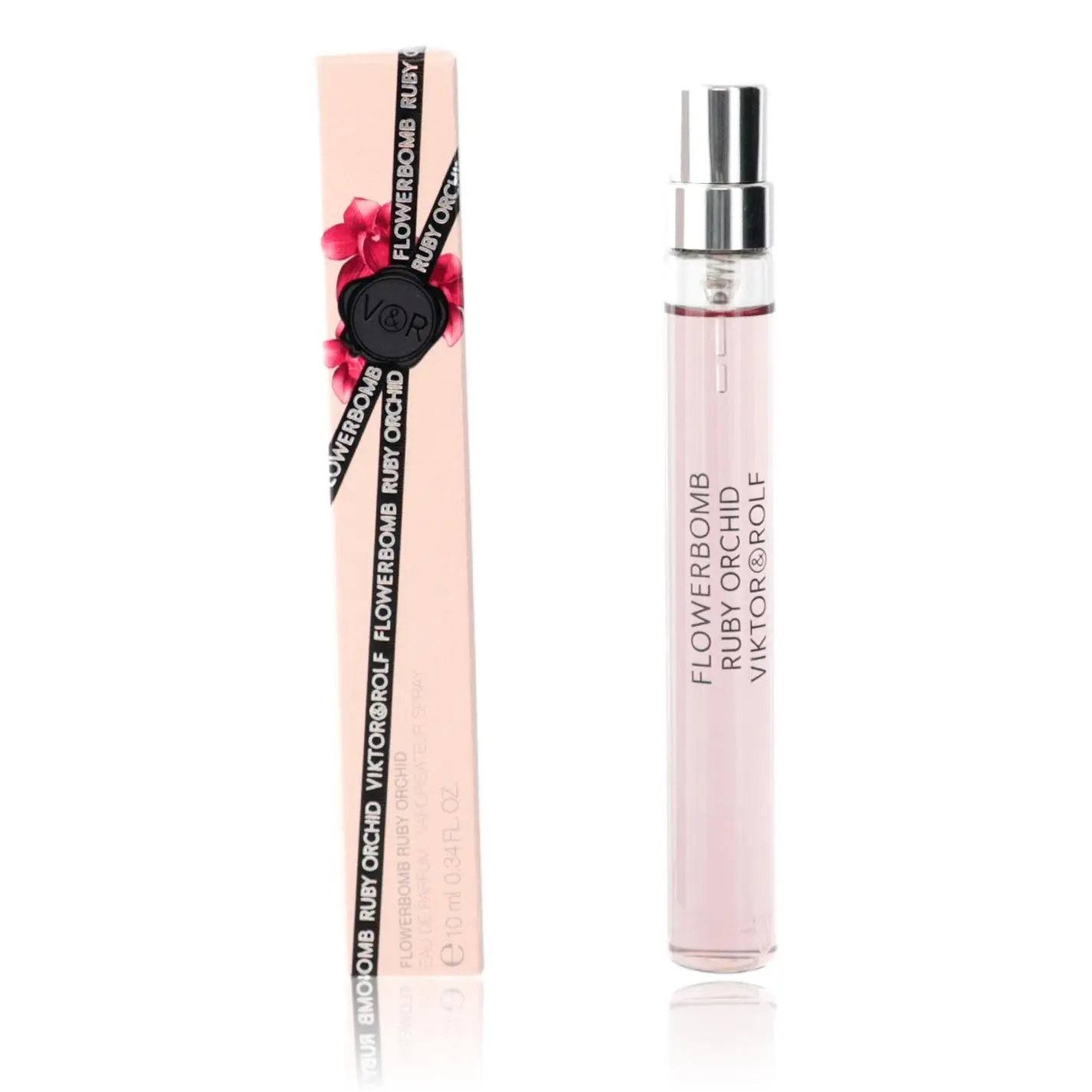 Viktor & Rolf Flowerbomb Ruby Orchid Women's EDP Spray, 0.34 oz (10ml Travel Spray), 10 ml Perfumes with Orchid Musk, Smell Good All Day for Romantic Wear