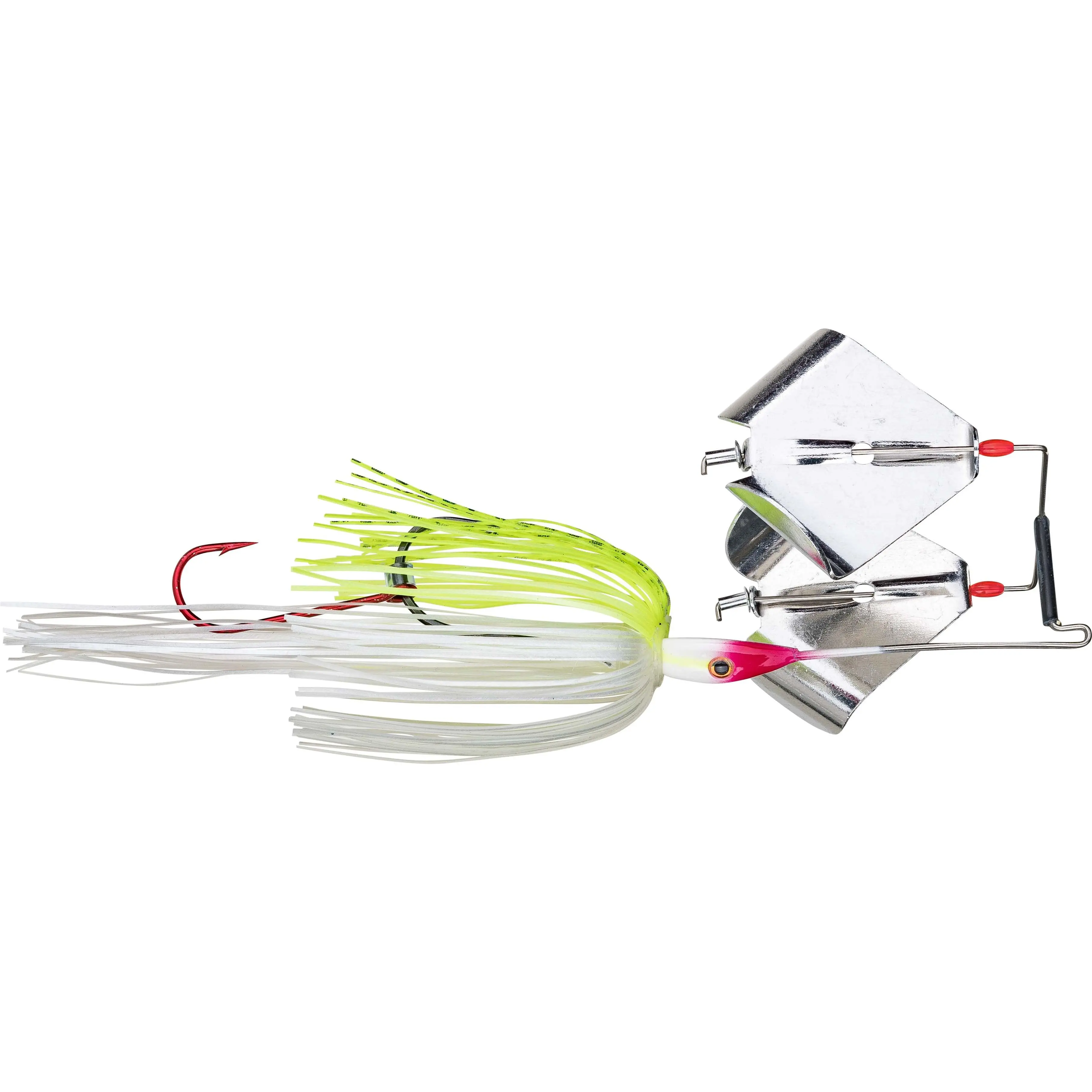 Double Take Buzzbait Artificial Fishing Lure with Twin Counter-Blades, Slow Retrieve Topwater Lure for Bass Fishing, Wide Bloom Skirt, Artificial Fishing Lures, Fishing Style Lures