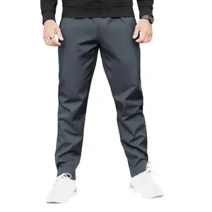 A men's casual long pant, featuring a daily casual style, deep gray color for comfortable everyday wear. Slim fit design for easy pairing with other items. Suitable for scenarios such as commuting to work and shopping at the supermarket. Pairs well with r