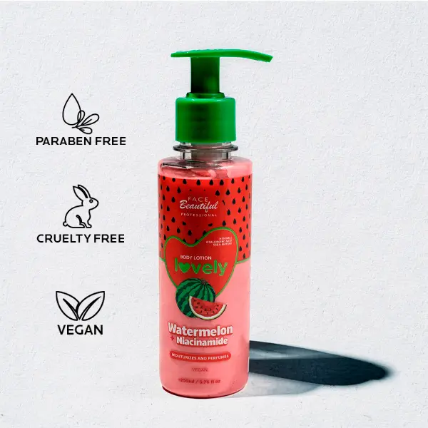 Face Beautiful Brazilian Watermelon Tropical Body Lotion 200 ml / 6.76 fl oz Hydrating Daily Moisturizer Face & Hand