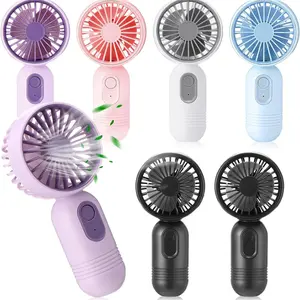 Portable Handheld Fan, USB Rechargeable Fan with 3 Speed Modes, Mini Electric Fan Eyelash Fan Small Personal Fan for Stylish Girl Kids Women Men Travel Bedroom Multiple Colors Available Office Outdoor Travel Camping