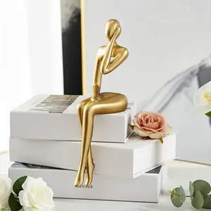 1pc Modern Minimalist Creative Figurine Home Decor, Resin Material Tabletop Art Piece, Sculpture Desk Decor, Desktop Decoration Ornament, Ideal for Home and Store Display