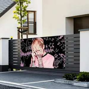 Lil Peep Backdrop Rapper Banner Tapestry Wall Hanging, Hip Hop Photography Background, Polyester Wall Decor for Bedroom, Gaming Room, Living Room, Studio, Music Party Decor