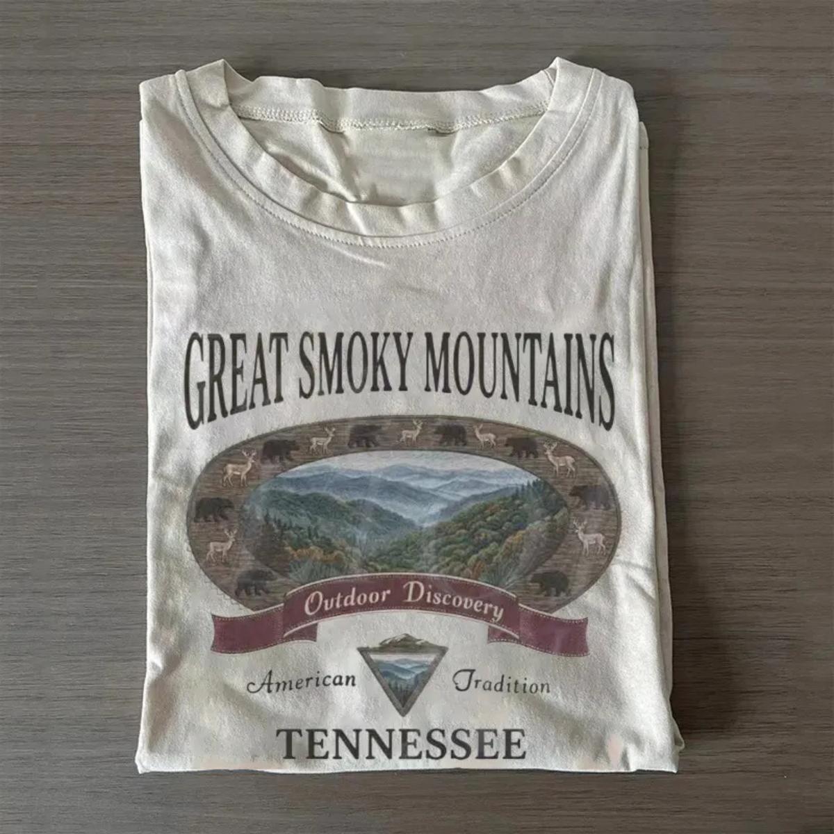 Comfort Colors Great Smoky Mountains Shirt, Vintage Tennessee Graphic Tee, Retro National Park T-Shirt, Mountain Adventure Shirt, Hiking Nature Lover Gift