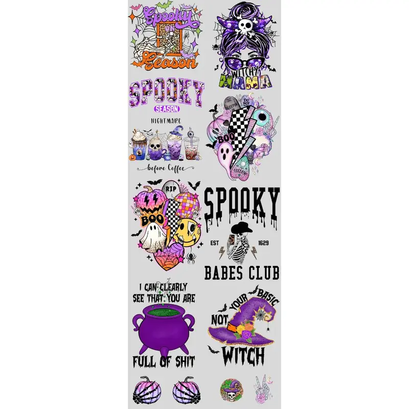 Spooky Season DTF Transfers Gang Sheet 22” wide x 60” long DTF Gang Sheet