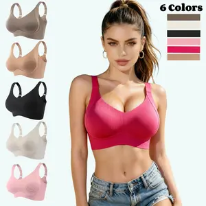Women’s solid-colored bra without wire, available in sets of 3-4-5 pieces. 6 These bras are comfortable, breathable, and provide seamless support. Ideal for women’s underwear and soft undergarments. Suitable for wear throughout all seasons. Women’s bras.