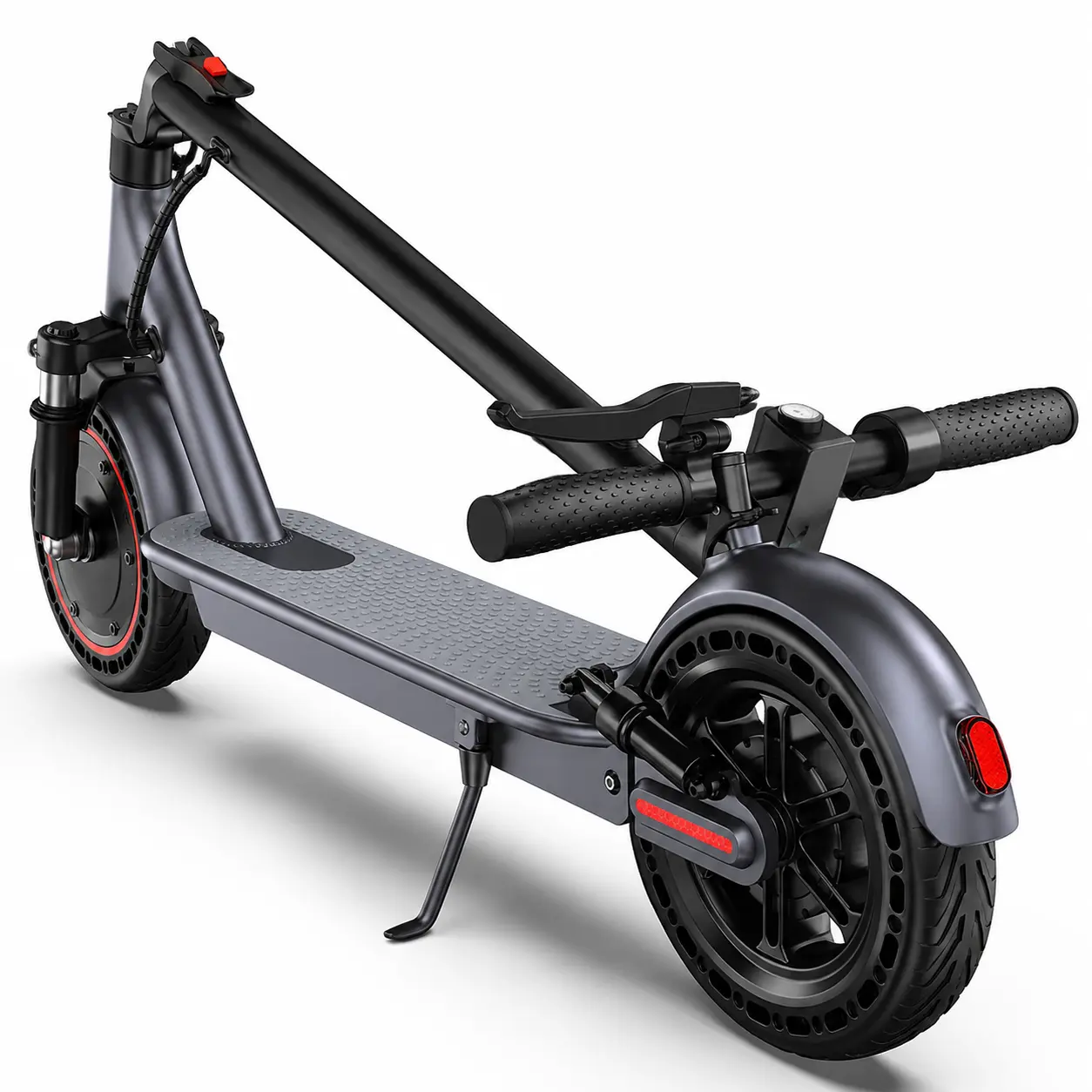 Folding Electric Scooter for Teens & Adults - 350W Powerful Motor, 19MPH Top Speed, 16-20 Mi Range, 36V 10.5Ah Lithium Battery, Dual Suspension, Dual Braking, Honeycomb Tire, App-Enabled