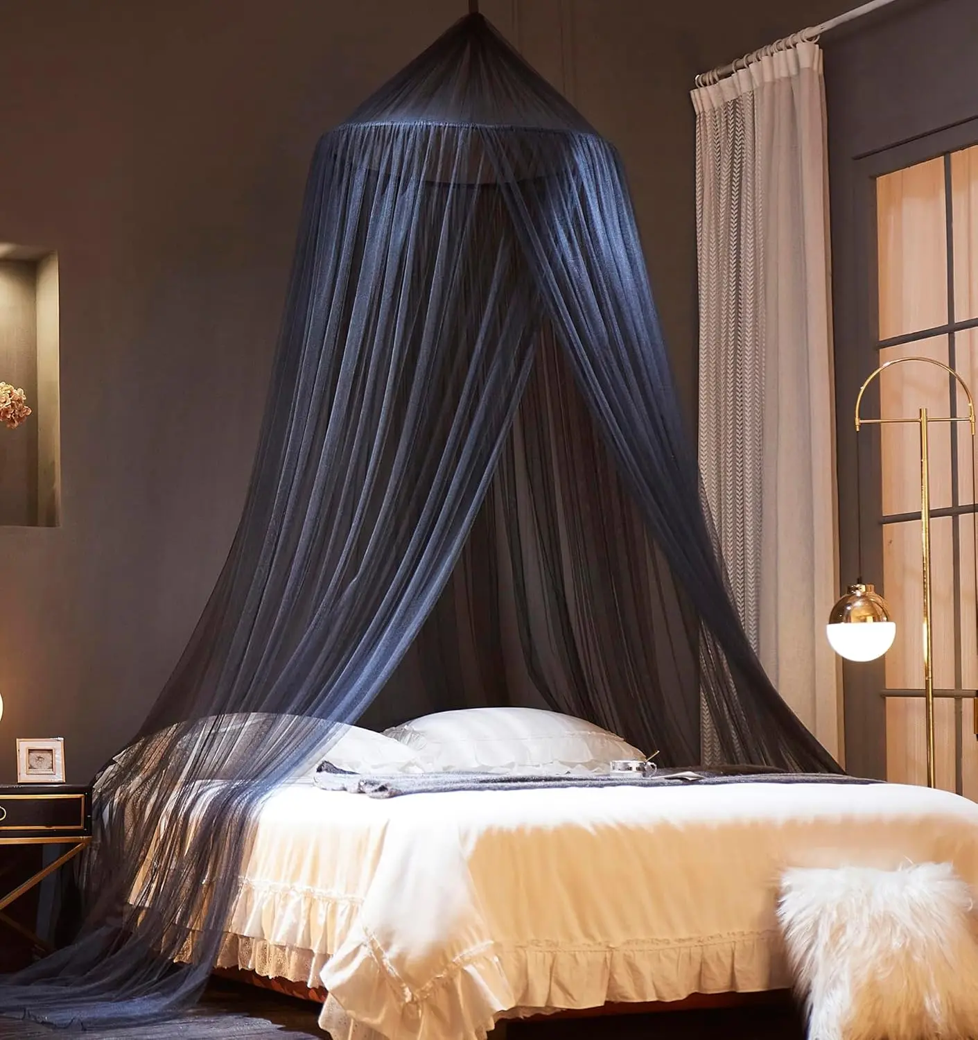 Bed Canopy Mosquito Net for Bed,Canopy Bed Curtains for Twin Full Queen King Size Bed,Dome Mosquito Netting Bed Tent for Indoor Outdoor,Kid Bed and Adult Beds