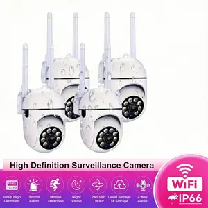 2/4/6Pcs Full HD 1080P WIFI Waterproof Monitoring Camera Indoor & Outdoor Night Vision 355 Degree Visual Intercom 2.4G Home Security System