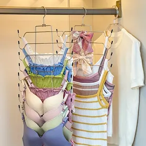 Bra Storage Rack, Underwear Hanger, Space Saving Hanger, Clothes Organizer, Suitable for Neckties, Bras, Tank Tops, Skirts, Closet Organization Tool