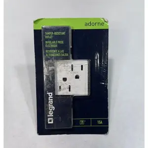 Adorne Outlet - 15 Amps, White, Tamper Resistant