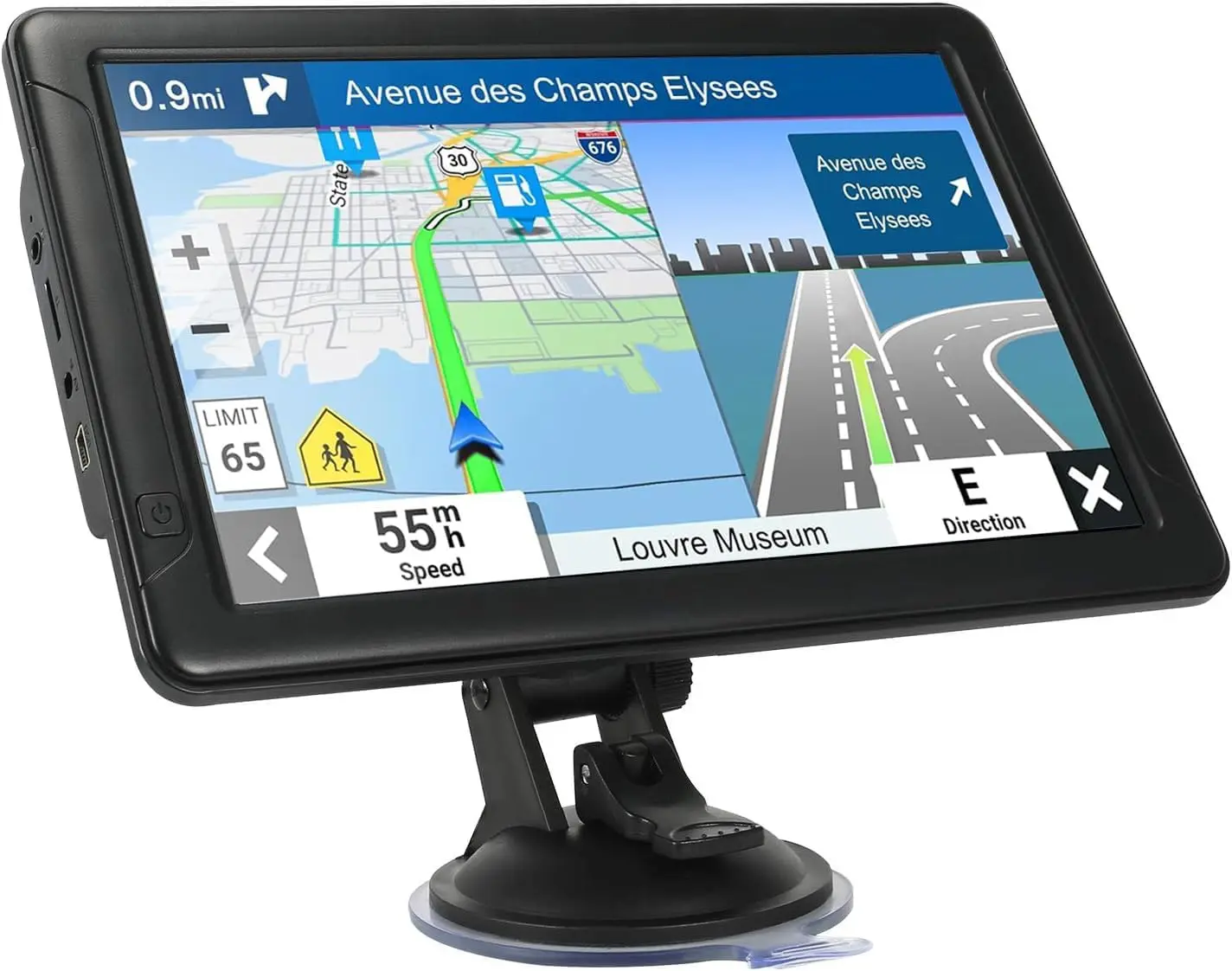 9-Inch Vehicle GPS Navigator for Car/Truck/Bus/RV, 2026 Maps (Free Lifetime Updates) | Support Voice Turn Direction Guidance/Speed and Red Light Warning/Custom Truck Routine 2026