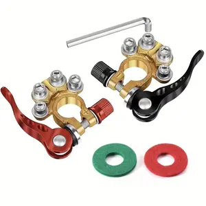 Car Quick Release Battery Terminal - 4 Way Positive Negative Quick Release Terminals for Automotive Wiring Harness, Car, Truck, Motorcycle Battery Terminals