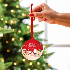Christmas Ornaments 2023, 4Pieces Unique Acrylic Christmas Ornaments for Tree - Home/Indoor/Outdoor Hanging Decor - Cute Christmas Bulk Ornaments