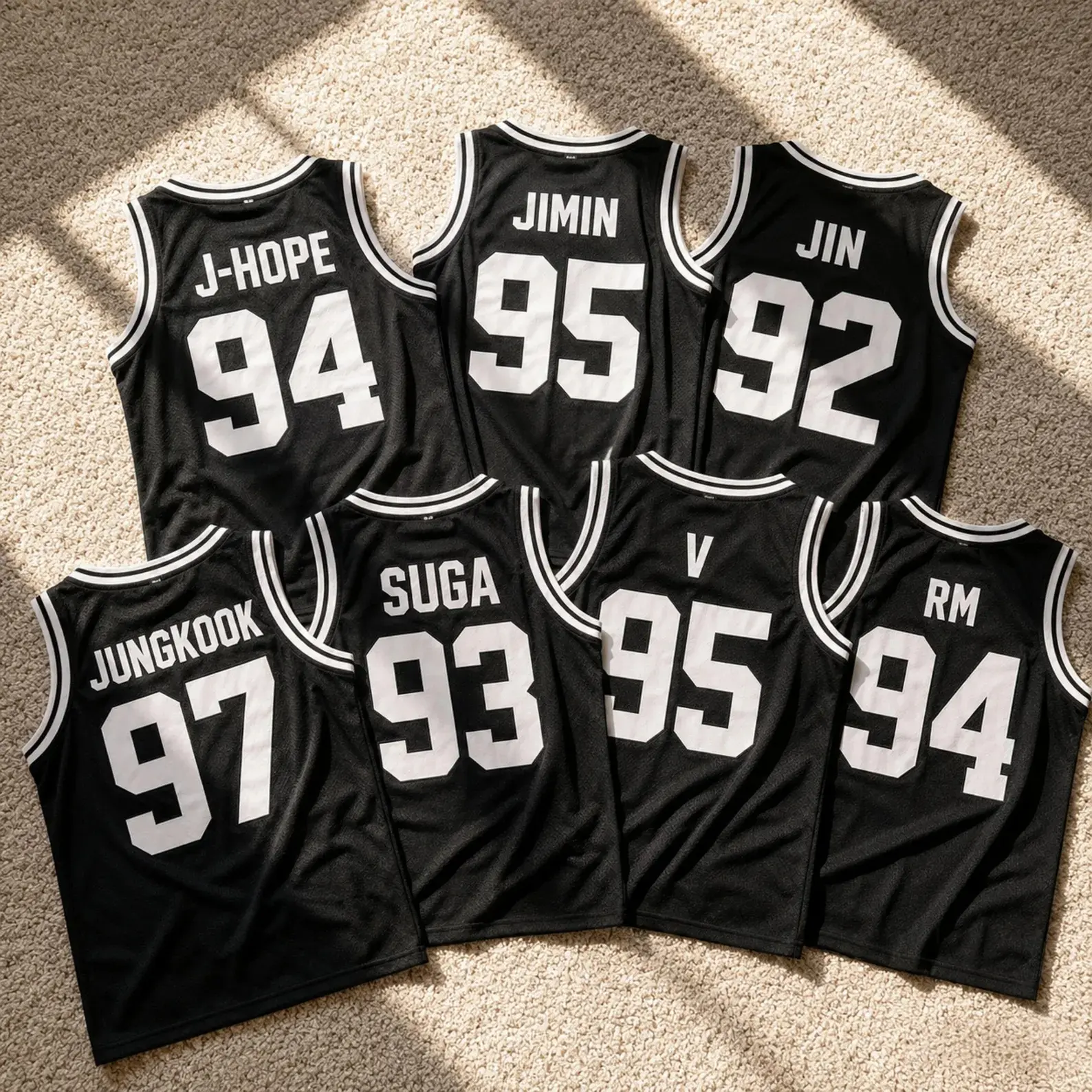 2026 Kpop Concert Tour Sleeveless Basketball Jersey Tank Top Unisex Crew Neck Loose Fit Black Soft Mesh Breathable Vest Idol Member Name Number Trendy Casual Streetwear Gift for Fans Youth Adults Size XS-3XL