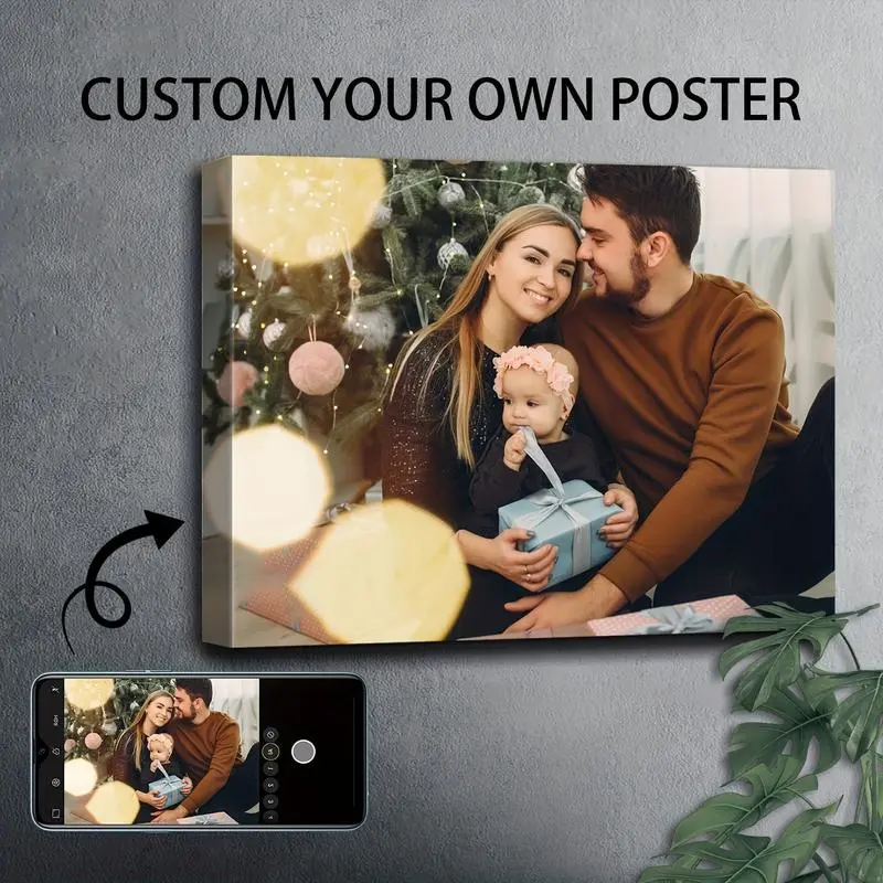 Custom Picture Frames - Personalize It!, Customizable Photo Prints, Decorative Wall Room Art, Indoor Home/Office Decoration Gift for Smartphone Camera Captures