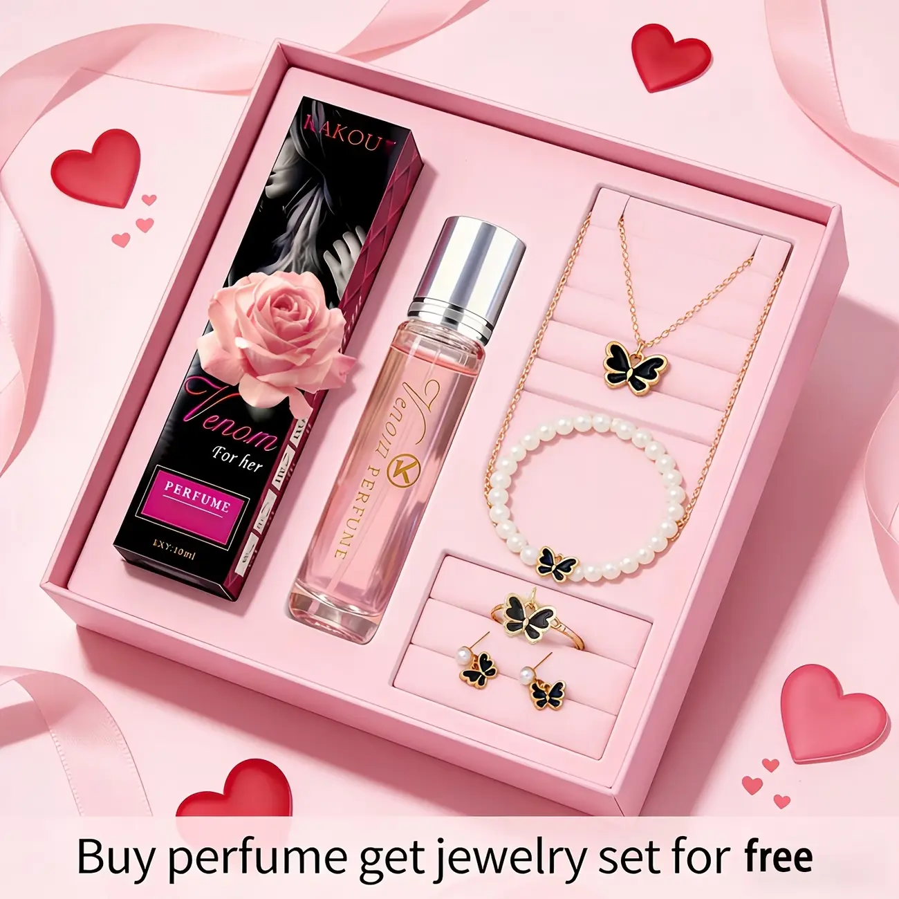 [Free Gift] Women's Perfume: Attract the opposite sex with a fresh, long-lasting scent that lasts 6–8 hours. This pheromone perfume is perfect for dates and parties—the ideal Valentine's Day gift for her.