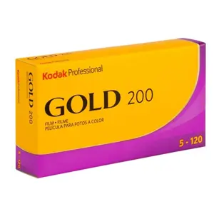 Kodak Professional Gold 200 Color Negative Film (120 Roll Film, 5-Pack)