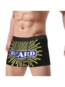 1pc RIcard Sign Underpants Breathbale Panties Man Underwear Print Shorts Boxer Briefs Halloween Christmas